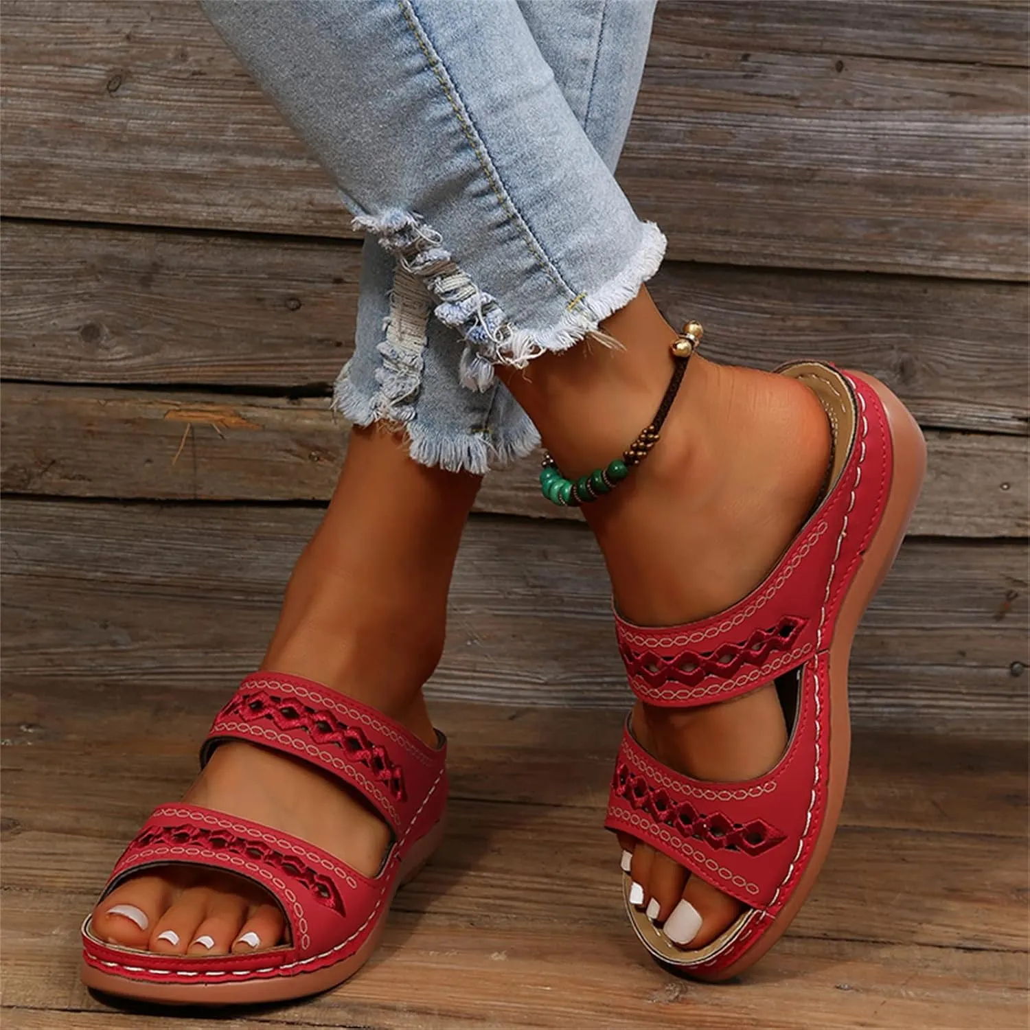 Lausiuoe Orthotic Sandals For Women Plantar Fasciitis Arch Support Dressy Summer Comfortable Walking Orthopedic Flip Flops