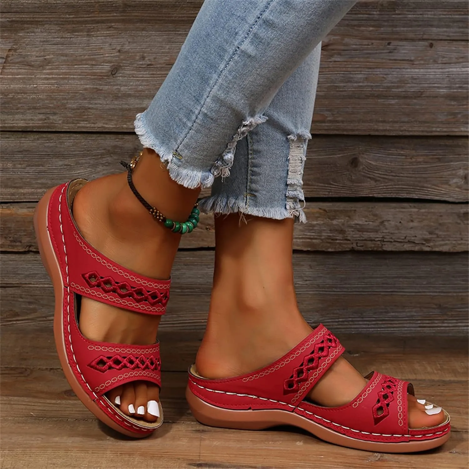 Lausiuoe Orthotic Sandals For Women Plantar Fasciitis Arch Support Dressy Summer Comfortable Walking Orthopedic Flip Flops