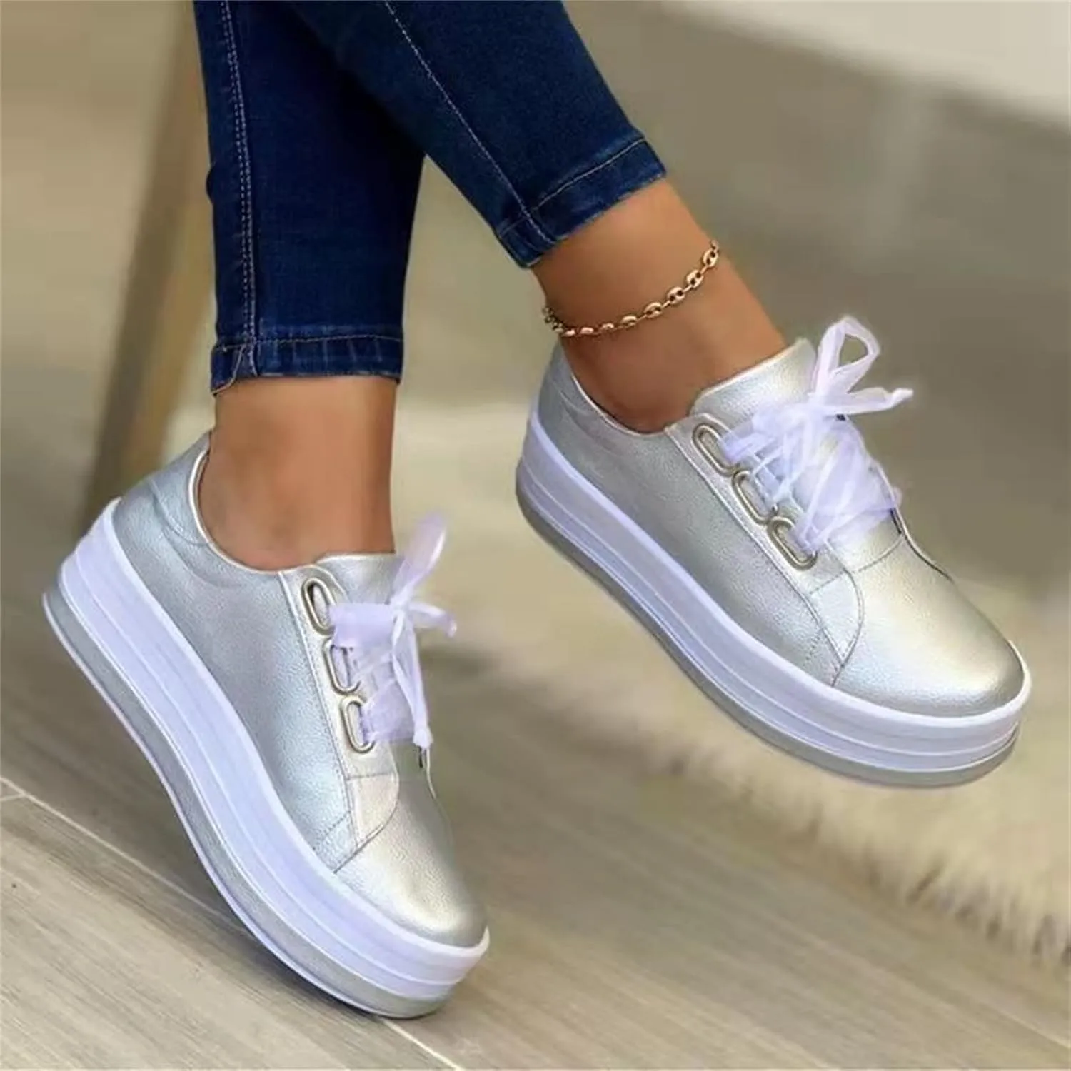 Lausiuoe Shoes For Women Flats Comfortable Loafers Fashion Slip On Casual Classic Trendy Lightweight Canvas Walking Shoe