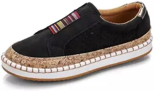 Lausiuoe Shoes For Women Sneakers Slip Ons Fashion Canvas Loafers Casual Classic Lightweight Comfort Flat Walking Shoes