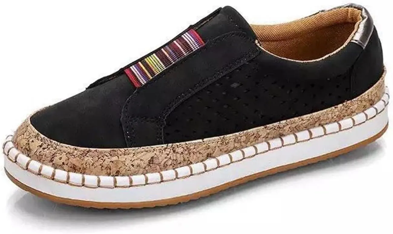Lausiuoe Shoes For Women Sneakers Slip Ons Fashion Canvas Loafers Casual Classic Lightweight Comfort Flat Walking Shoes