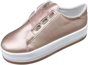 Lausiuoe Sneakers For Women Walking Shoes Wide Width Slip On Leather Loafers Fashion Casual Classic Soft Flat Shoes