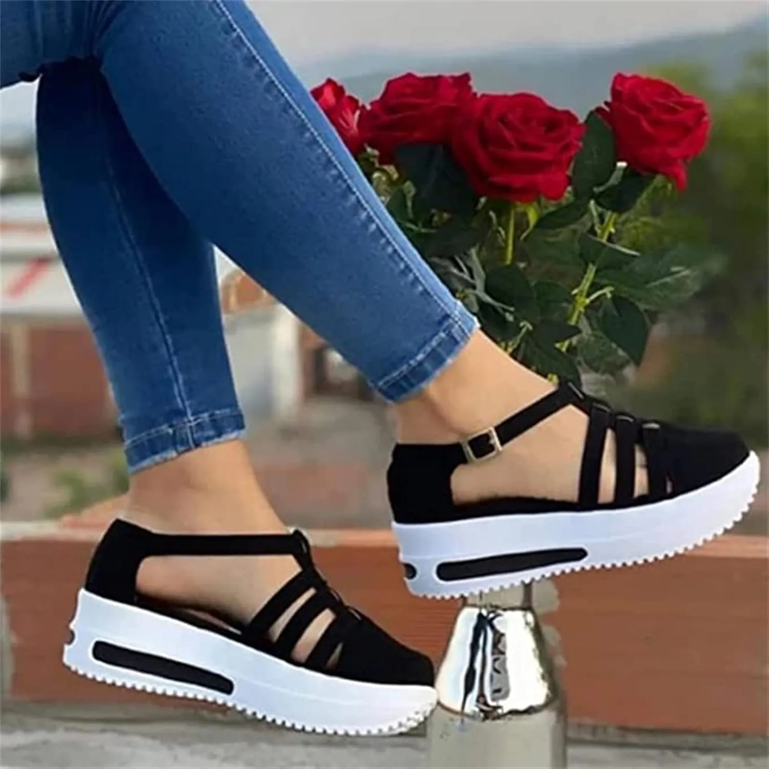 Lausiuoe Womens Shoes Sneakers Slip Ons Fashion Canvas Shoes Non-Slip Classic Casual Low Top Comfortable Walking Flat Loafers