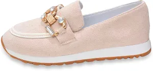 Leisure Women's Suede Soft Sole Non Slip Flat Breathable Slip On Lazy Shoes Size 5