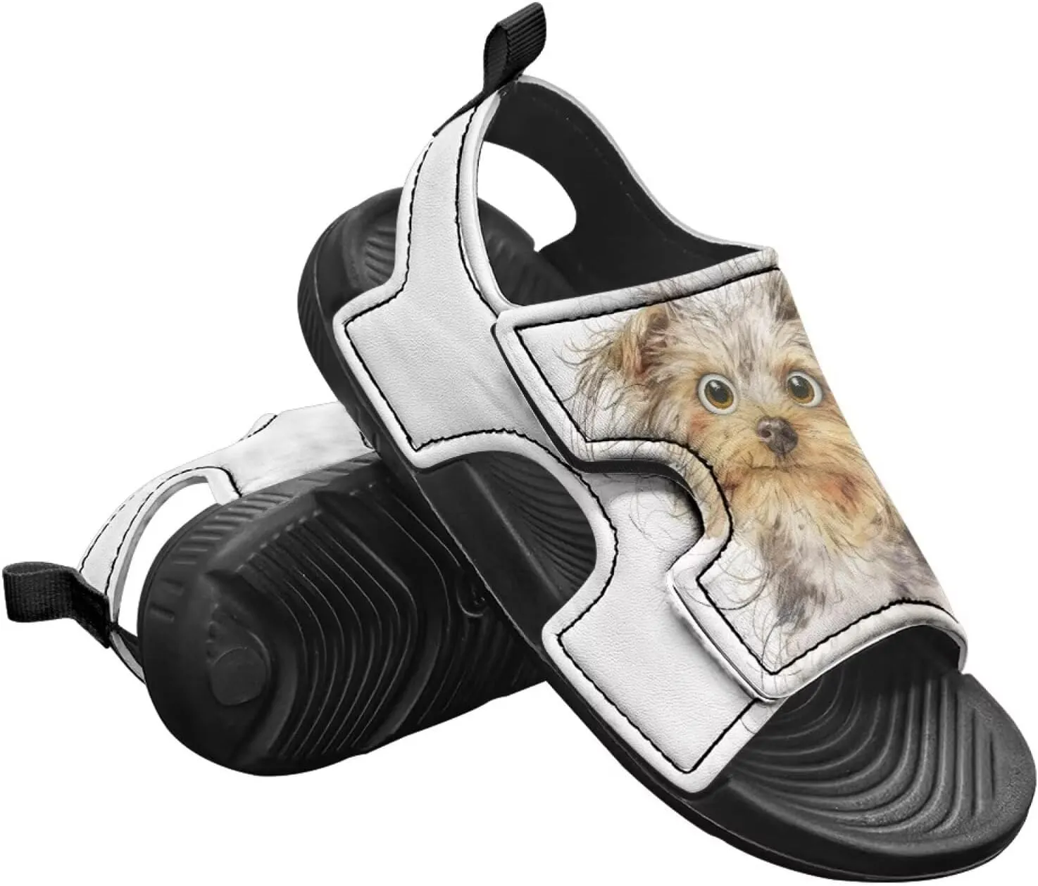 Little Kids Open Toe Summer Outtdoor Sport Sandals Art Cat and Puppy Water Shoes Lightweight Hiking Sandals
