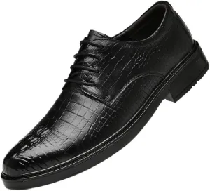 Men Business Casual Derby Shoes Leather Brogue Dress Shoes for Wedding & Business Formal Oxfords Shoes