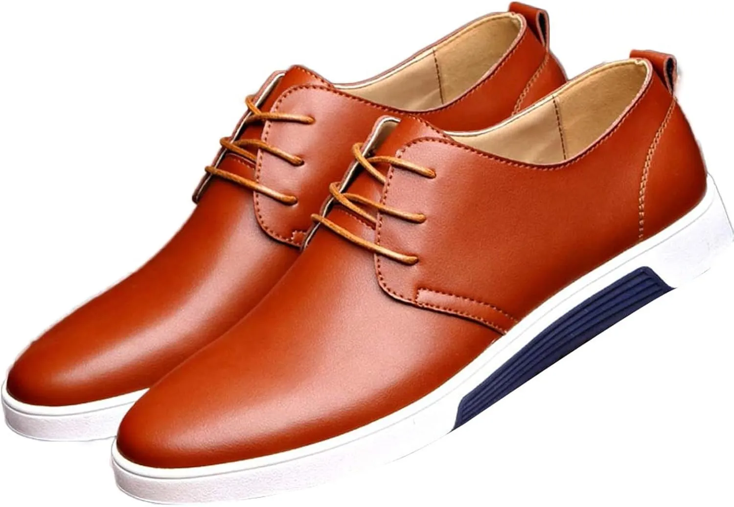 Mens Casual Business Shoes Mens Leather Oxfords Shoe Non Slip Flat Walking Sneakers Classic Matte Leather Shoes Lightweight Dress Shoe Men Lace Up Comfortable Sneakers Men Modern Derby