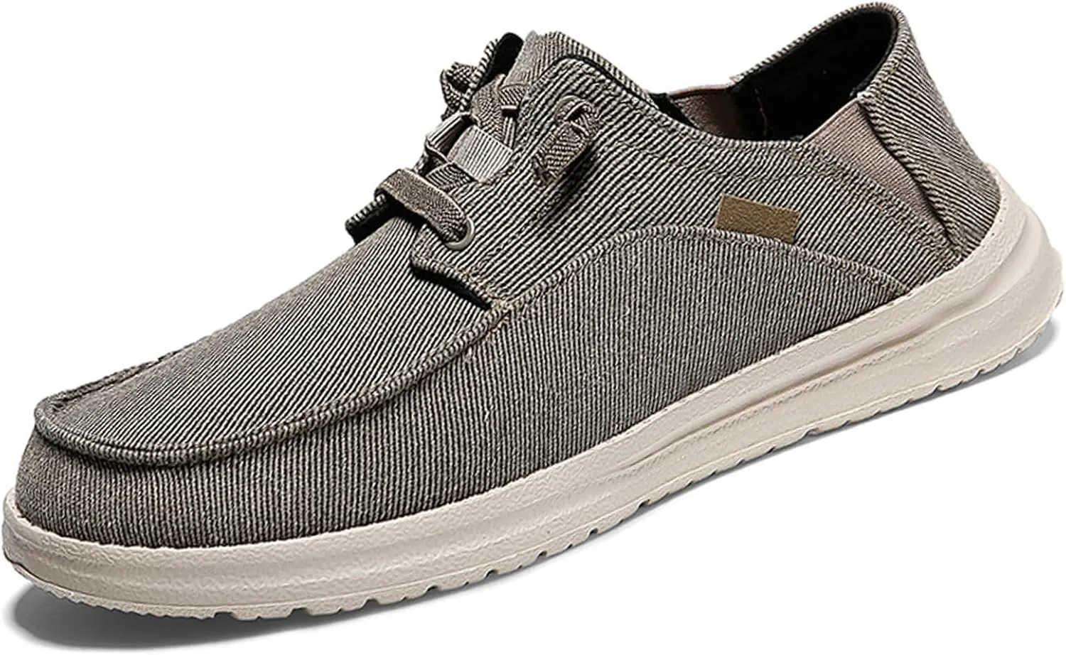 Men's Casual Canvas Walking Slip Ons Shoes Platform Breathable Plantar Fasciitis Loafers with Arch Support Lightweight Orthopedic Tennis Sneakers