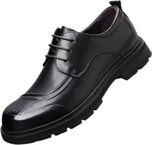 Men's Casual Dress Shoes Breathable Business Formal Derby Shoe Comfortable Leather Walking Shoes Oxfords Shoes