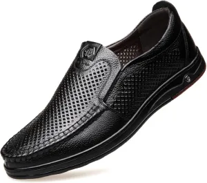 Men's Casual Leather Shoes, Business Slippers, Comfortable and Fashionable Men's Driving Shoes