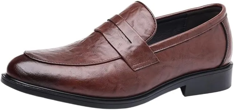 Men's Casual Loafers Moccasins Slip-Ons Driving Boat Shoes Mens Leather Casual Oxford Shoes Moccasin Driving Office Walking Loafers Slip-On Business