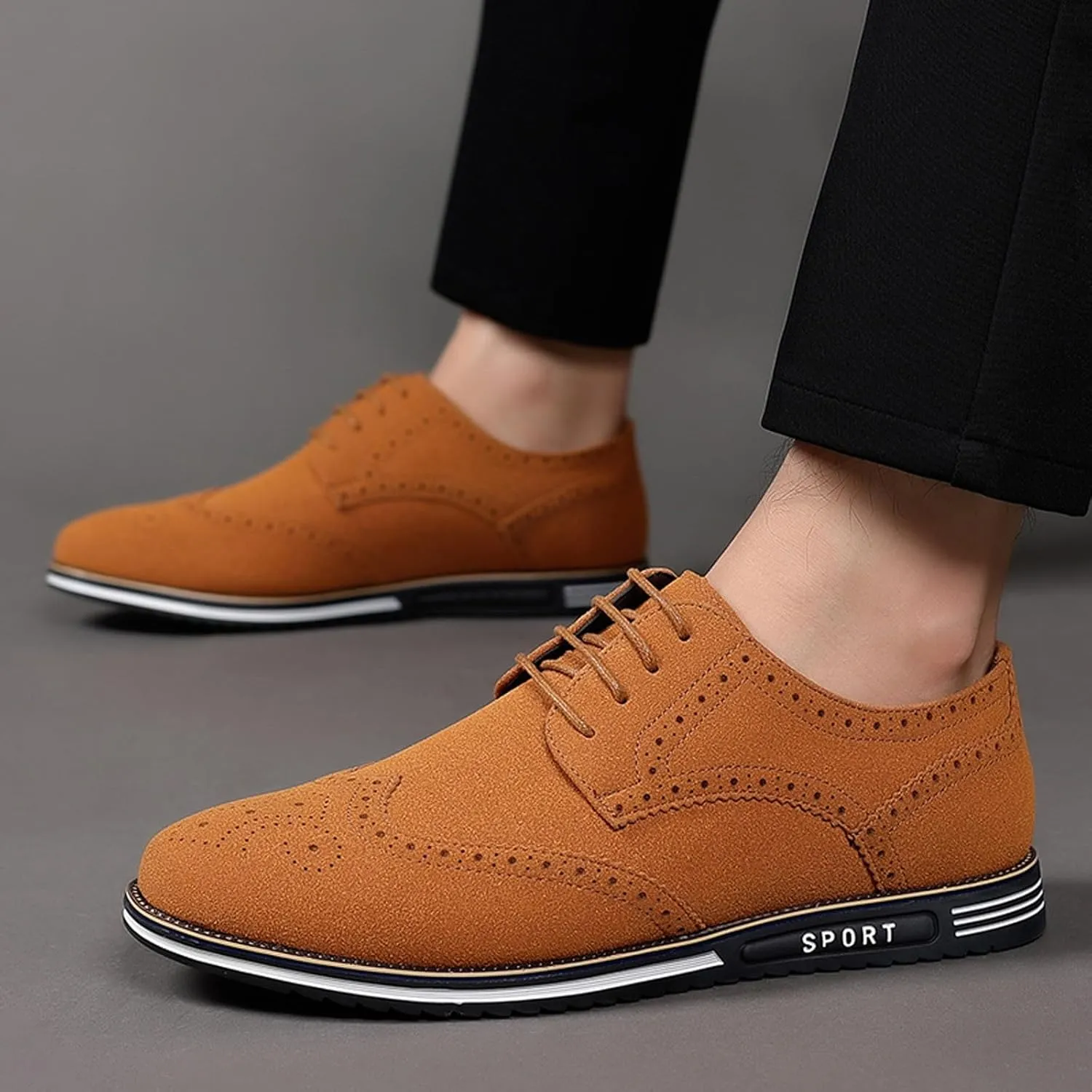 Men's Classic Dress Oxford Formal Shoes Black Fashion Men's Breathable Comfortable Business Dress Shoes for Men Oxford