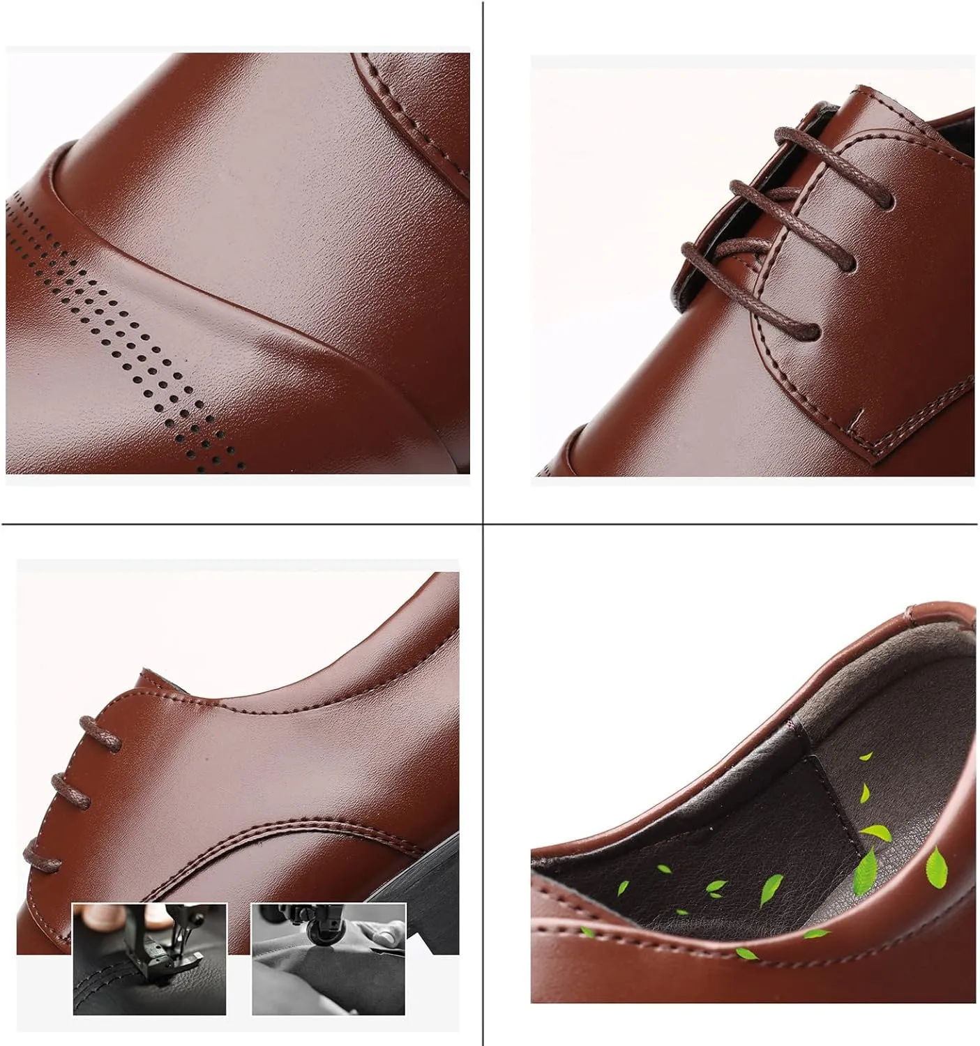Men's Dress Shoes Classic Oxfords Formal Business Shoes Modern Derby Oxford Lace-Up Shoes for Mens