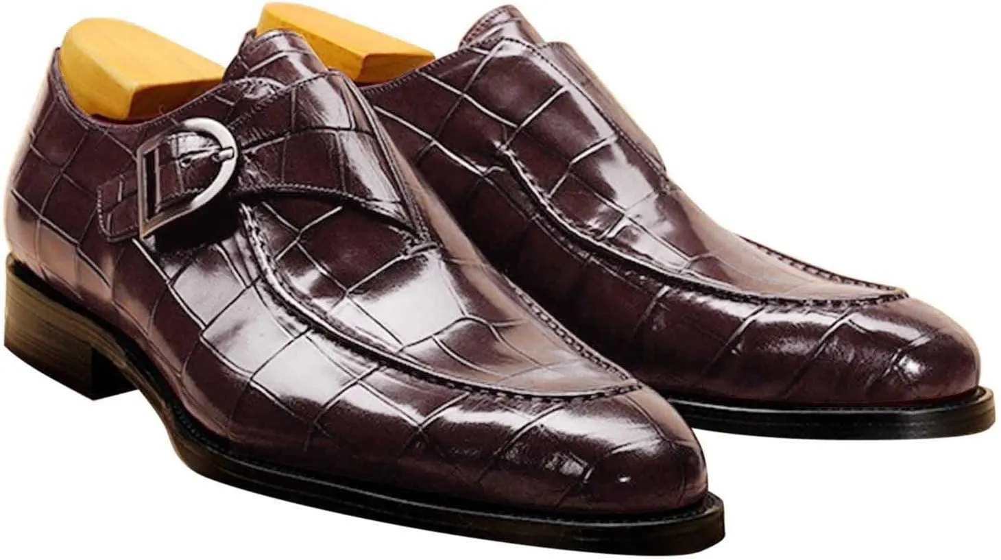 Men's Dress Shoes Loafers Leather Mens Shoes Fashion Classic Style British Retro Pointed Toe Buckle Business Casual Pointed Toe Shoes Mens Dress Shoes Comfortable Dress Business Shoes