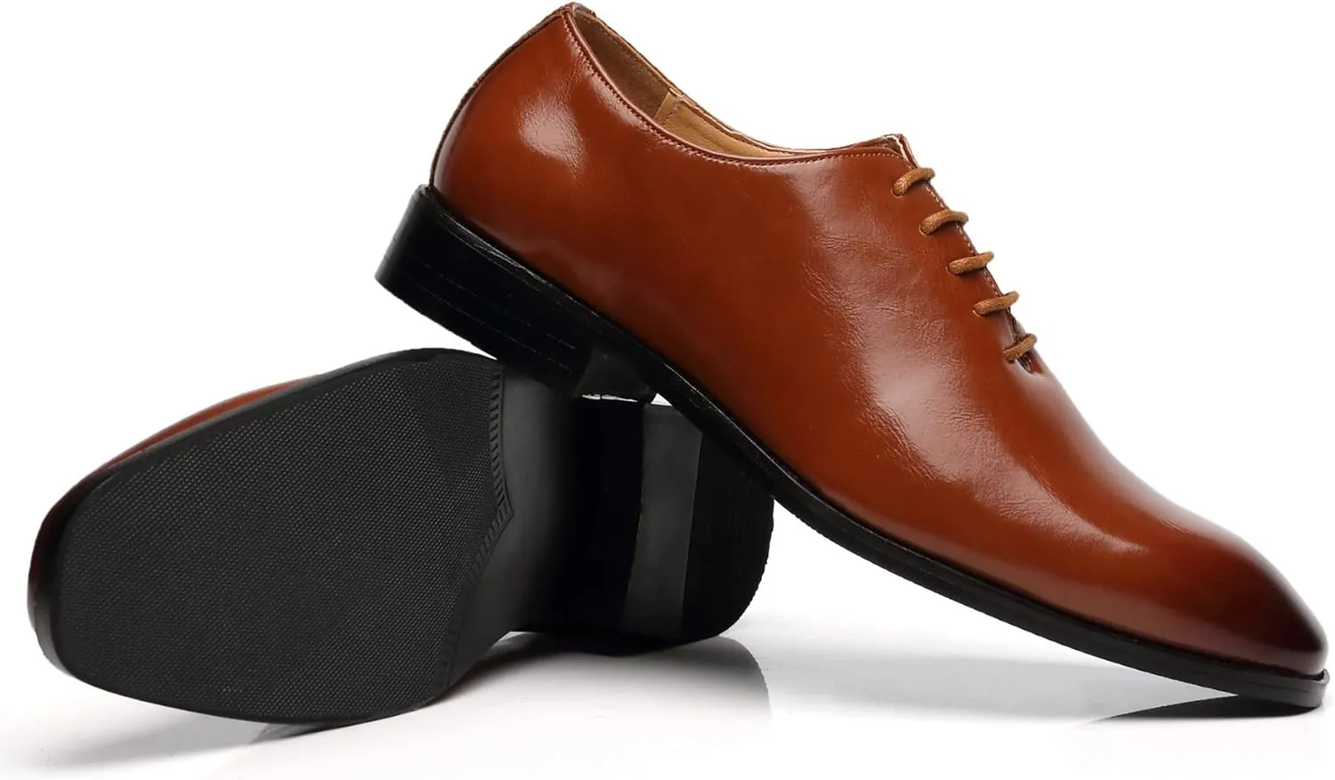 Mens Dress Shoes Wholecut Oxford Fashion Formal Leather Lace Up Shoes for Men