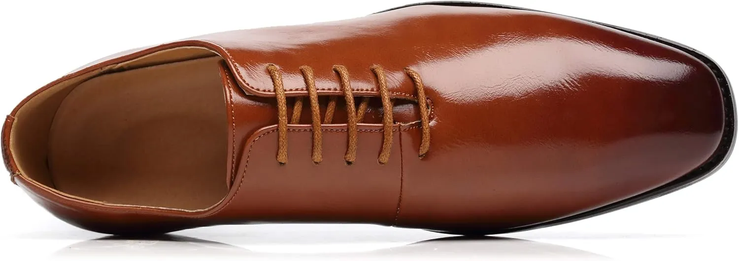 Mens Dress Shoes Wholecut Oxford Fashion Formal Leather Lace Up Shoes for Men