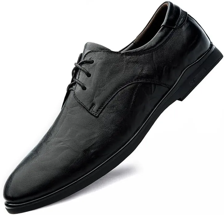 Men's Leather Dress Shoes, Luxury Mens Leather Shoes Men's Shoes Pointed Oxford Wedding Leather Men Dress Shoes Gentleman Office Man Shoe