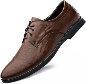 Men's Leather Dress Shoes, Luxury Mens Leather Shoes Men's Shoes Pointed Oxford Wedding Leather Men Dress Shoes Gentleman Office Man Shoe
