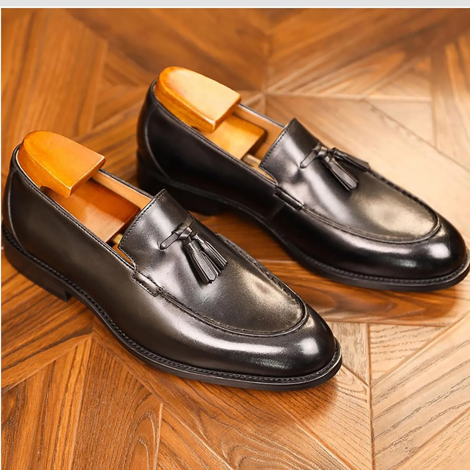 Men's Loafer Premium Leather Shoes Casual Slip on Breathable Formal Shoes