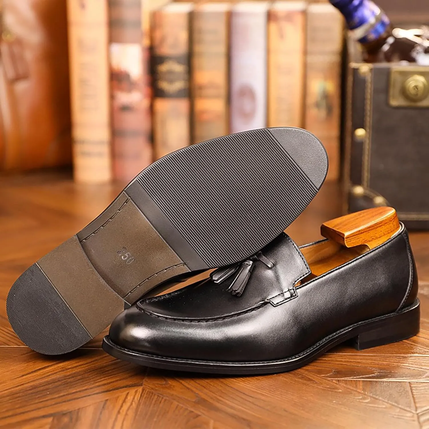 Men's Loafer Premium Leather Shoes Casual Slip on Breathable Formal Shoes