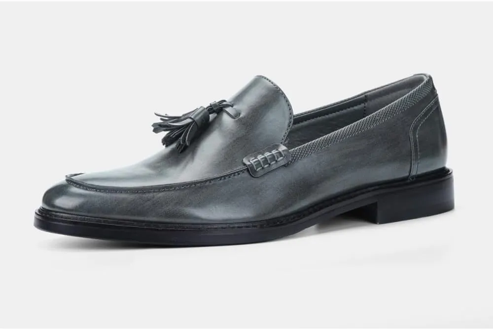 Men's Loafers Classic Slip-on Penny Loafers for Men Formal Oxfords Shoes Business Casual Dress Tassel Wooden Sole Loafers