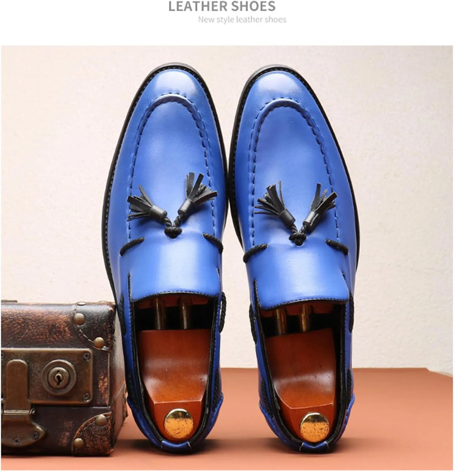 Men's Loafers Classic Slip-on Tassel Penny Loafers for Men Business Casual Dress Loafers