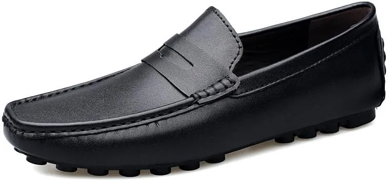 Mens Loafers Shoe Vegan Leather Penny Driving Style Loafer Slip Resistant Flexible Anti-Slip Classic Casual Slip-on