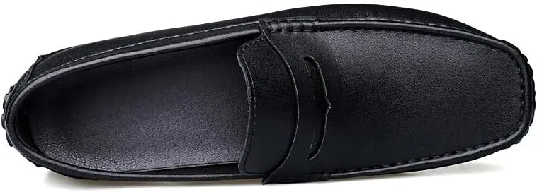 Mens Loafers Shoe Vegan Leather Penny Driving Style Loafer Slip Resistant Flexible Anti-Slip Classic Casual Slip-on
