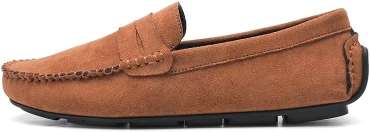 Men's Loafers Shoes Round Toe Suede Vamp Penny Driving Loafers Resistant Comfortable Anti-Slip Classic Party Slip On