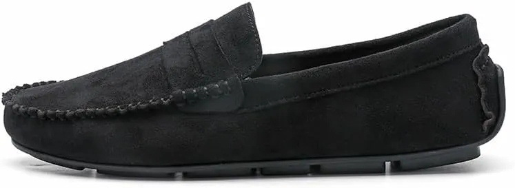 Men's Loafers Shoes Round Toe Suede Vamp Penny Driving Loafers Resistant Comfortable Anti-Slip Classic Party Slip On