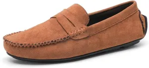Men's Loafers Shoes Round Toe Suede Vamp Penny Driving Loafers Resistant Comfortable Anti-Slip Classic Party Slip On
