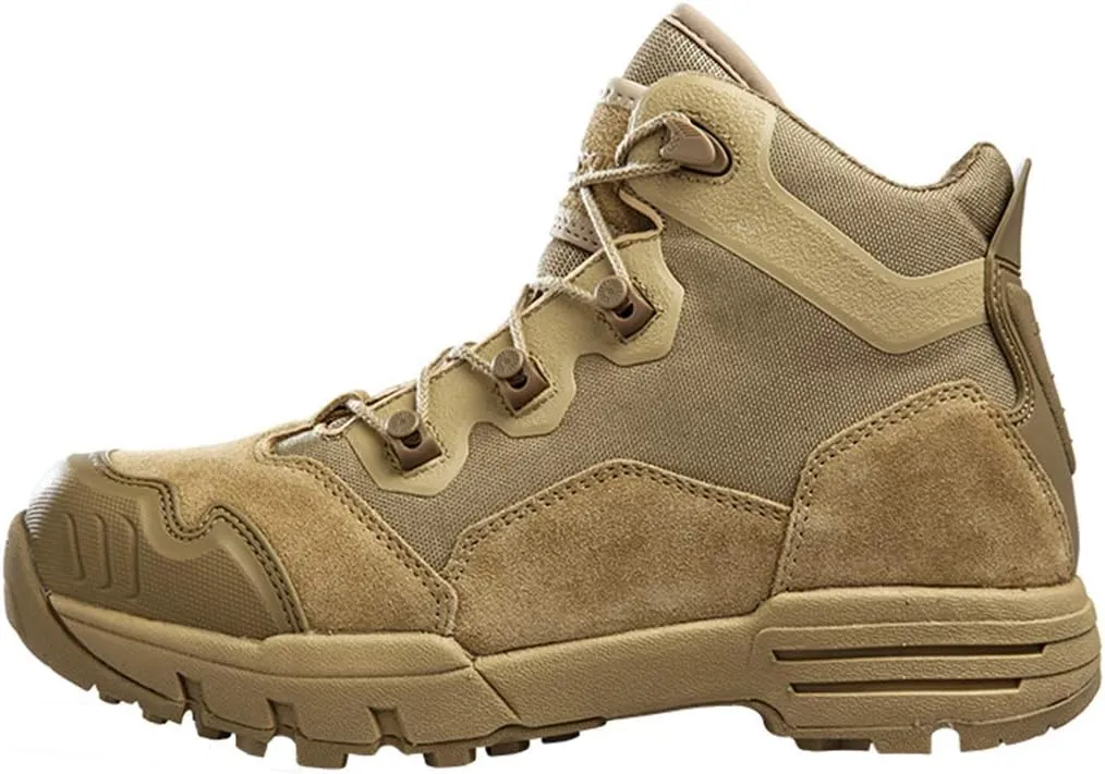 Men's Military Army Combat Boots Breathable Tactical Boots Durable PoliceWork Shoes Lightweight Hiking Walking Boots