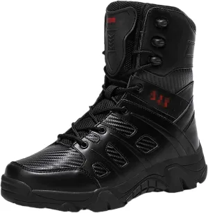 Men's Military Boots High Top Outdoor Hiking Shoes Anti-Collision Military Boots Tactical Boots