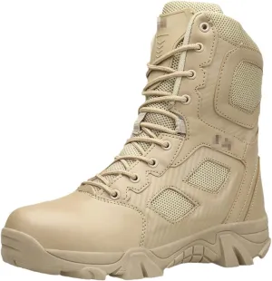 Men's Military Boots High Top Outdoor Hiking Shoes Anti-Collision Military Boots Tactical Boots