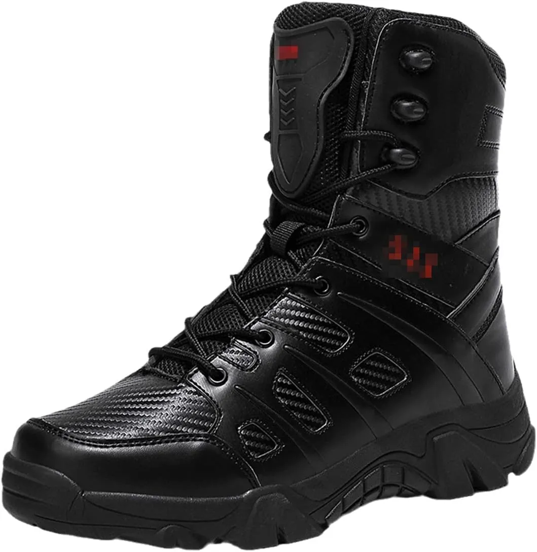 Men's Military Boots High Top Outdoor Hiking Shoes Anti-Collision Military Boots Tactical Boots