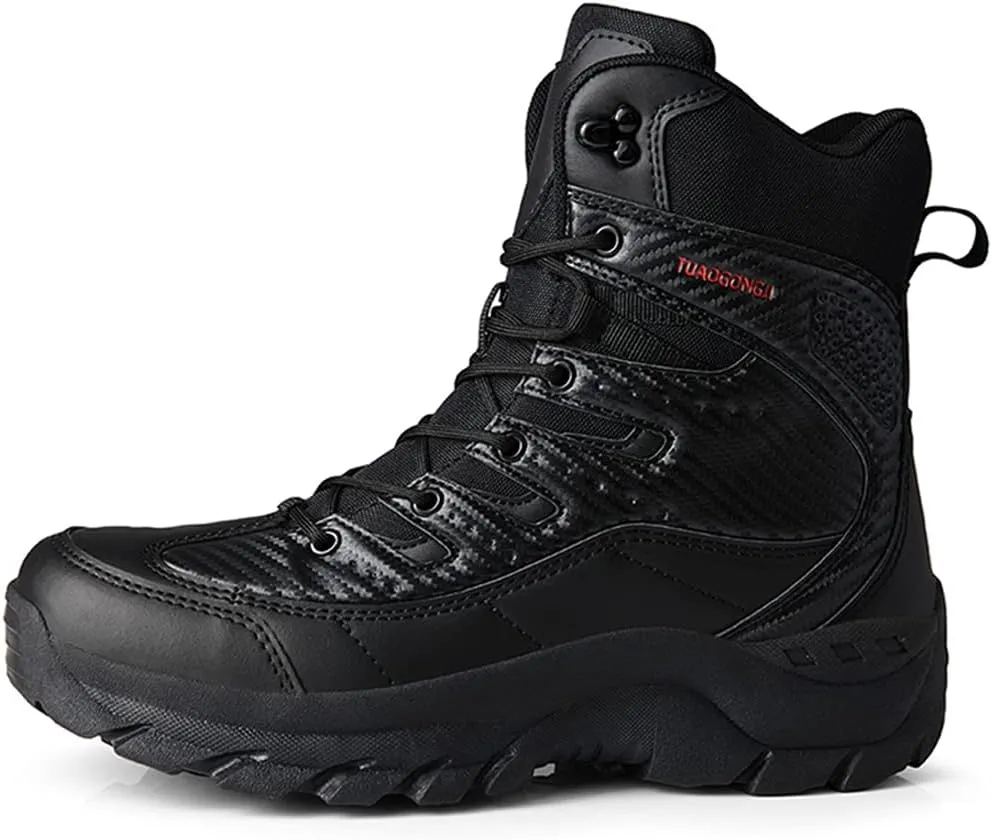 Mens Military Tactical Army Boots Combat Gardener Shoes Durable & Breathable for Jungling Hiking Working Mountaineering Trekking Fishing Camping