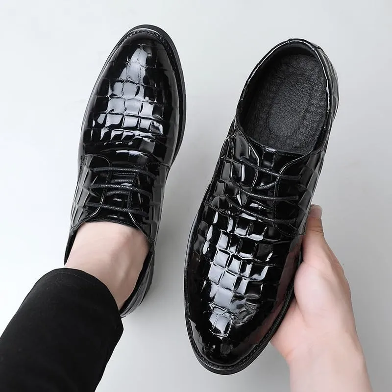 Men's Patent Leather Formal Business Oxford Dress Shoes