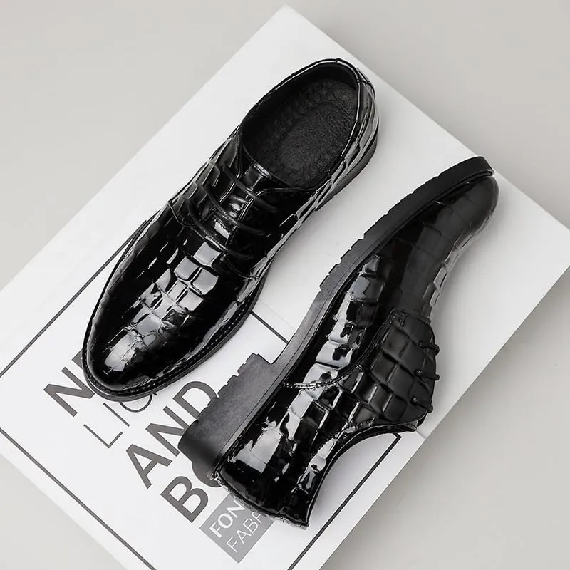 Men's Patent Leather Formal Business Oxford Dress Shoes