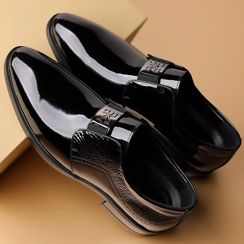 Men's Patent Leather Formal Business Oxford Dress Shoes