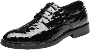 Men's Patent Leather Formal Business Oxford Dress Shoes
