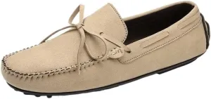 Men's Round Toe PU Leather Loafers - Lightweight Driving Shoes, Flexible & Slip-Resistant for Prom, Walking, and Casual Wear