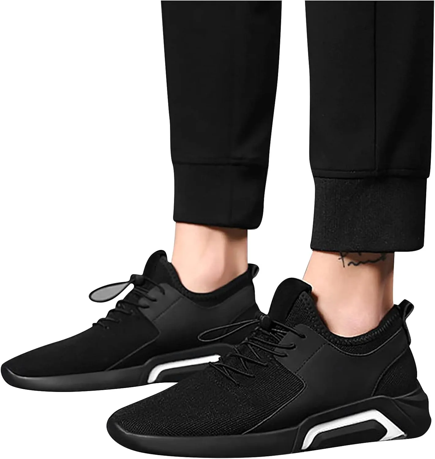 Mens Shoes Athletic Sneakers Fashion Lace up Running Walking Shoe Slip on Gym Workout Breathable Footwear Sneaker
