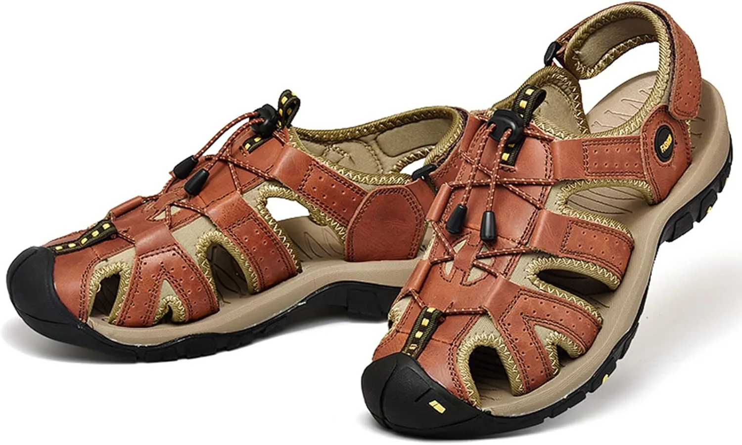 Men's Sport Sandals, Outdoor Hiking Sandals, Closed Toe Water Sandals, Lightweight Sport Sandals for Summer Beach Outdoor Boat Fishing