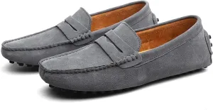 Men's Suede Dress Loafers Slip On Casual Shoes Lightweight Soft Penny Loafers Walking Shoe Driving Boat Shoes for Men
