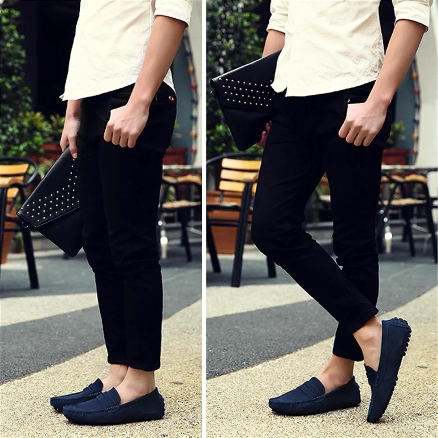 Men's Suede Dress Loafers Slip On Casual Shoes Lightweight Soft Penny Loafers Walking Shoe Driving Boat Shoes for Men