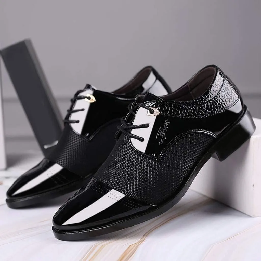 Men's Summer Dress Shoes with Breathable Mesh Casual Business Dress Shoes Summer Cap Toe Oxfords Men Lace Up Fashion Leather Shoe Comfortable Arch Support Walking Leather Derby Shoe