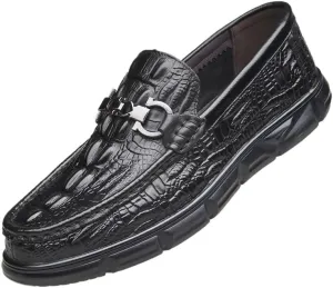 Men's Vintage Shoes Faux Leather Classic Round Toe Solid Color Non Slip Block Heel Anti-Slip Slip Resistant Party Slip On