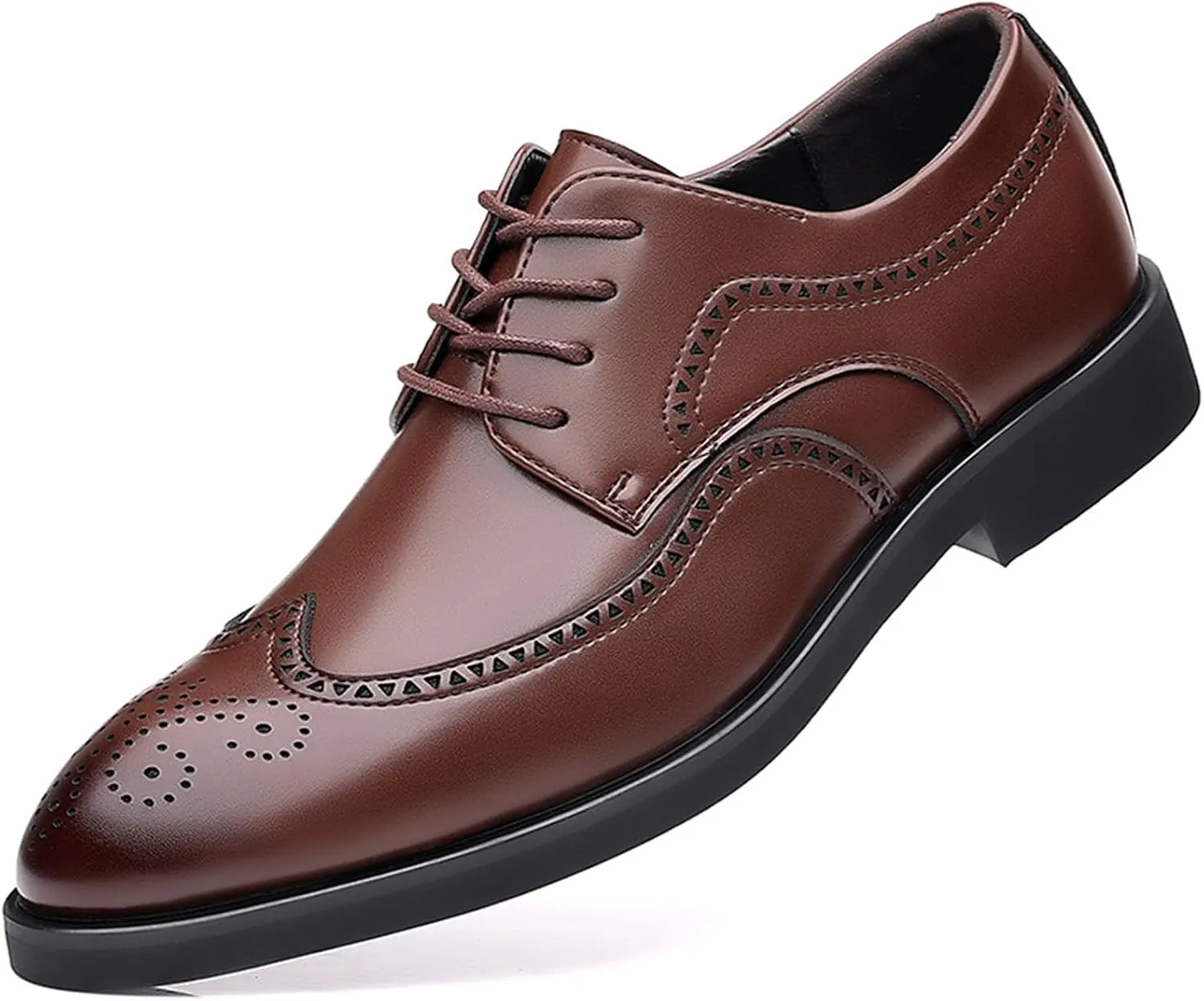 Men's Wingtip Oxford Shoes Formal Business Casual Dress Shoes Brogues Comfortable Classic Lace Up Shoes