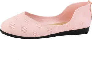 Mesh Ballet Flats for Women Pointed Toe Dress Shoes Soft Knitted Loafers Classic Flat Shoes Slip On Loafers