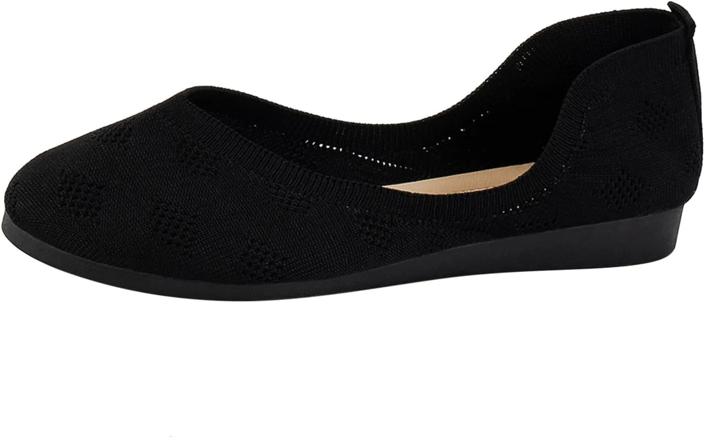 Mesh Ballet Flats for Women Pointed Toe Dress Shoes Soft Knitted Loafers Classic Flat Shoes Slip On Loafers